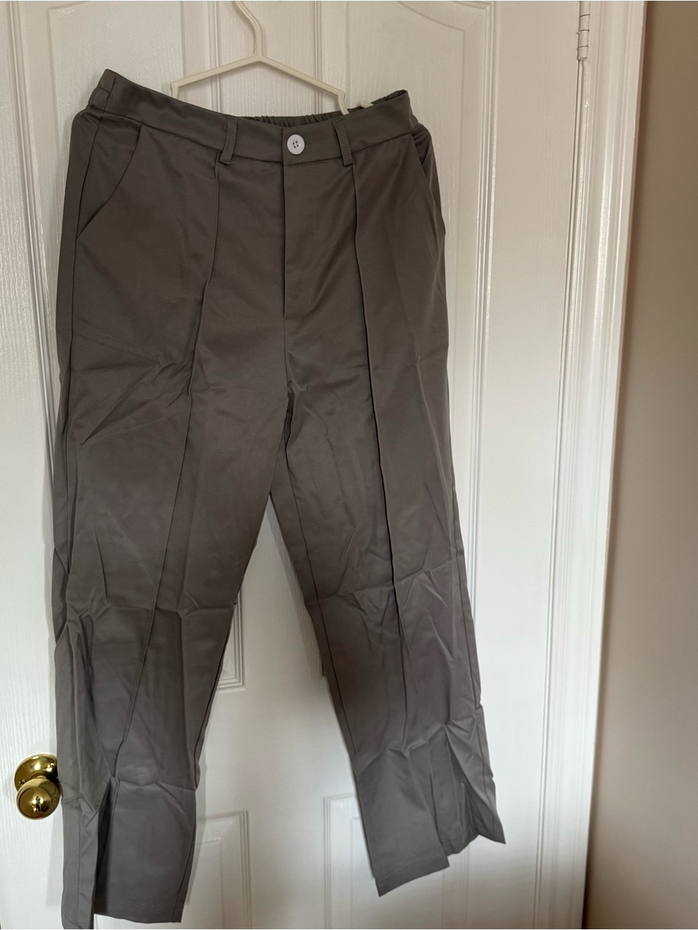 SHEIN Jisfaneya Women's Solid Color Pants With Side Pockets And Zipper